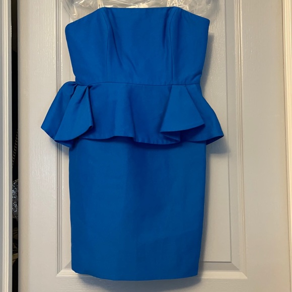 NWT Halston Heritage Strapless Peplum Dress - Picture 6 of 12